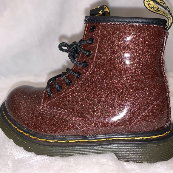 Girls kids 1460 Glitter Dr. Martens Boots - Picture 3 of 6